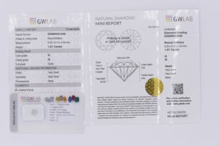 Certifikovaný přírodní diamant 1.01 ct
