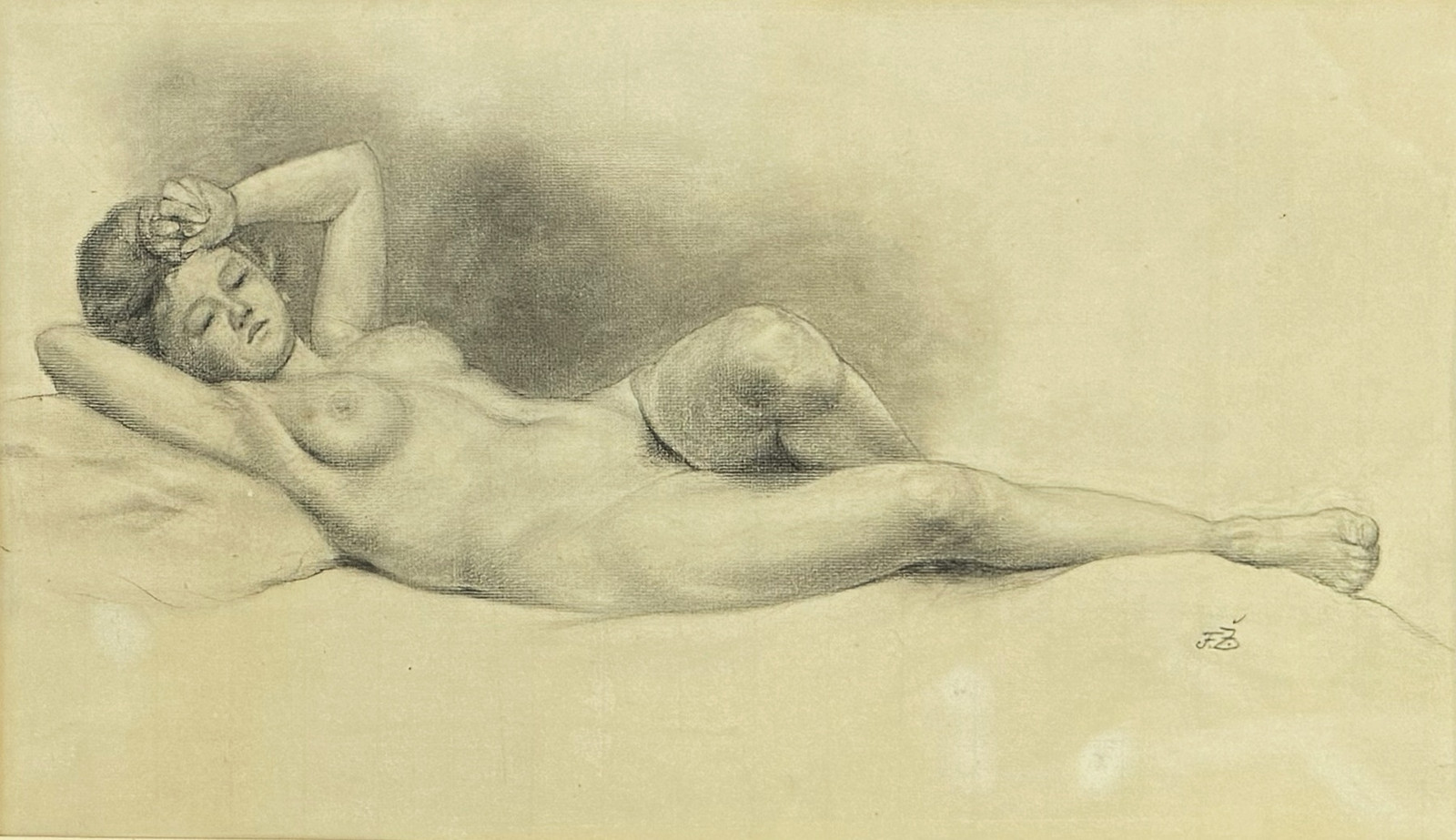 František Ženíšek (1849 - 1916) - Ležící akt
