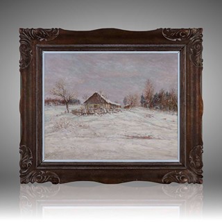 František Kaván (1866 - 1941) - Tání k večeru pod Vítanovem