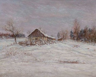 František Kaván (1866 - 1941) - Tání k večeru pod Vítanovem