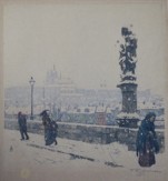 Šimon T. F., (1877 -1942), Zima na Karlově mostě