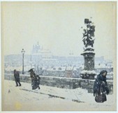 Šimon T. F., (1877 -1942), Zima na Karlově mostě