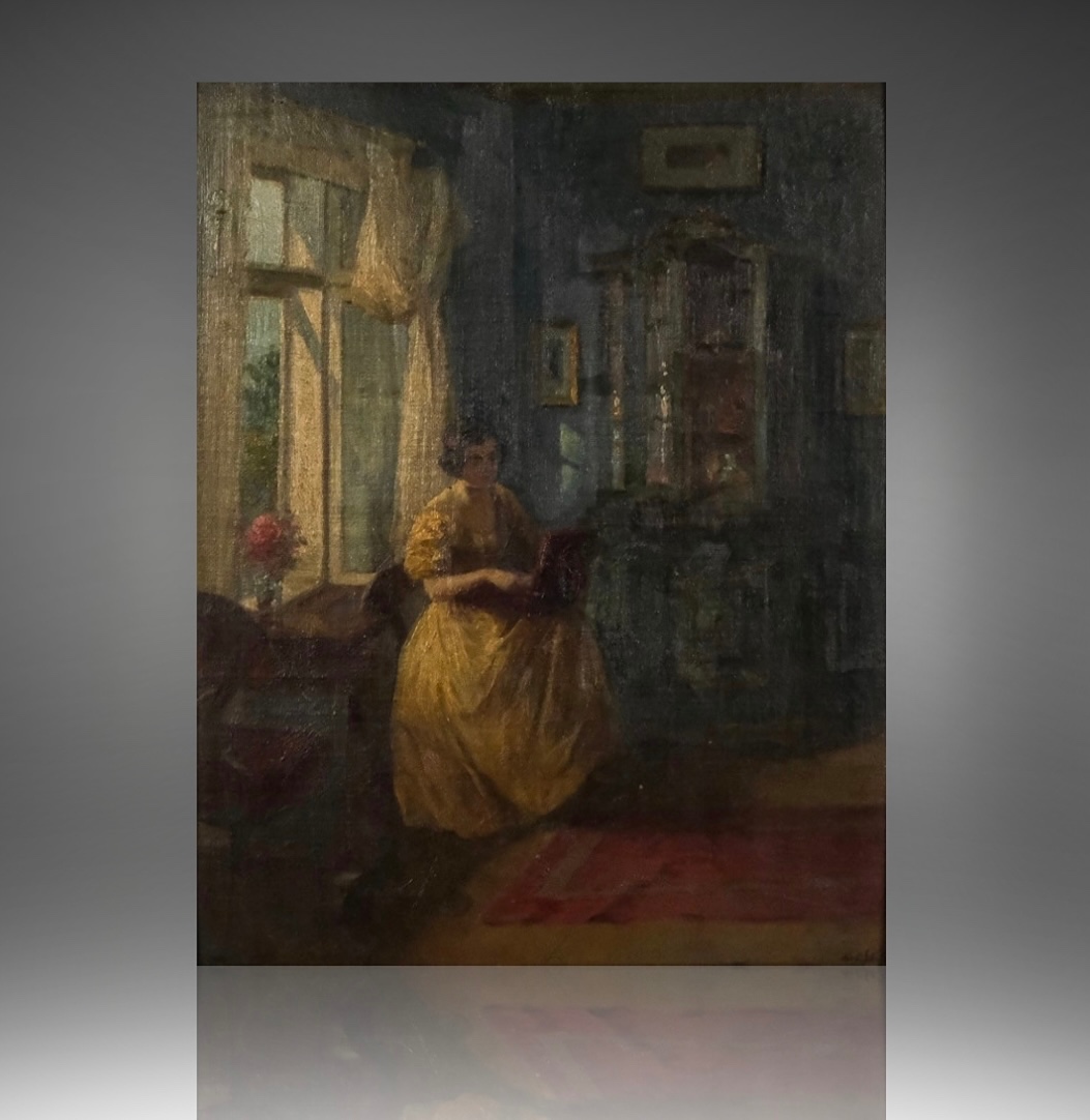 Karl Maria Schuster (1871 - 1953) - Dívka u okna