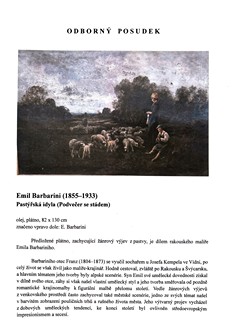 Emil Barbarini (1855 - 1930) - Pastýřská idyla (Podvečer se stádem)