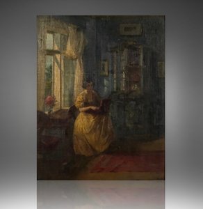 Karl Maria Schuster (1871 - 1953) - Dívka u okna