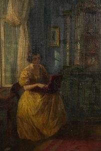 Karl Maria Schuster (1871 - 1953) - Dívka u okna