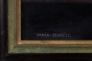 František Daněk Sedláček (1892 - 1974) - Zátiší s květinami a hruškami
