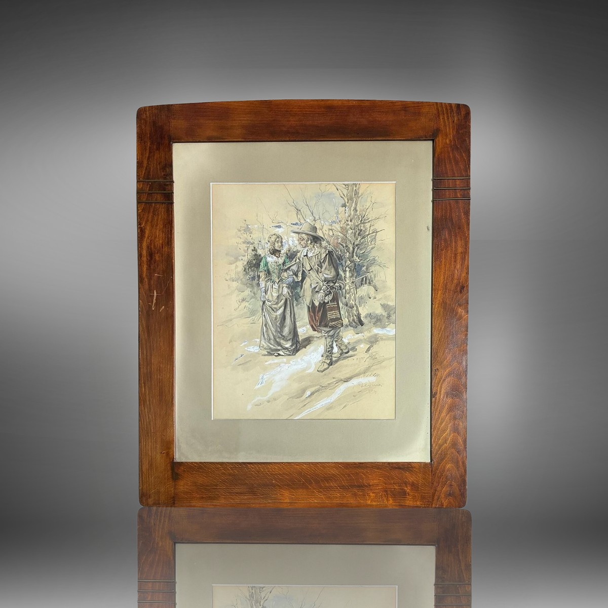 Jan Dědina (1870 - 1955) - Na procházce