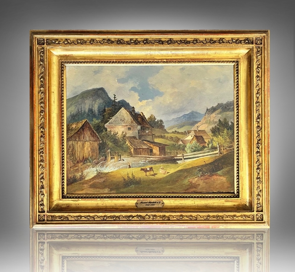 Friedrich Reinhold (1814 - 1881) - Vesnická krajina