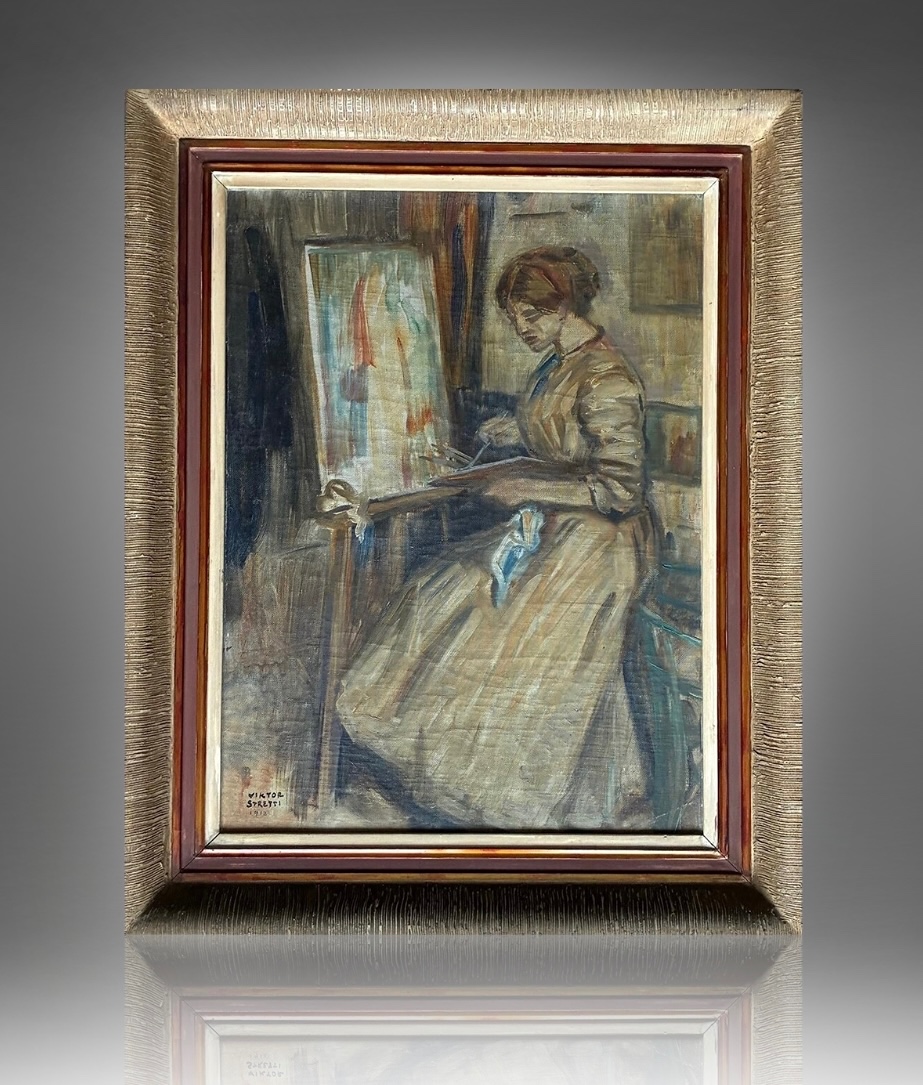 Viktor Stretti (1878 - 1957) - Malířka hoteliéru