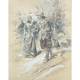 Jan Dědina (1870 - 1955) - Na procházce