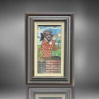 Josef Hlinomaz (1914 - 1978) - Miloš Kopecký se chystá hráti deštníkem golf