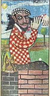 Josef Hlinomaz (1914 - 1978) - Miloš Kopecký se chystá hráti deštníkem golf