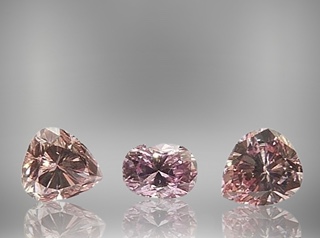 Investiční set: Přírodní růžové diamanty 0,40 ct (Argyle, Austrálie)