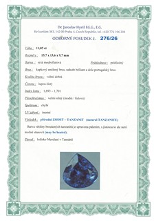 Tanzanit 11.05 ct