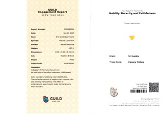 Žlutý safír 4.05 ct (Golden Yellow)