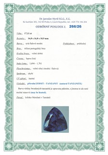 Tanzanit 17.11 ct
