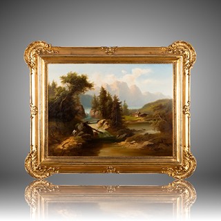 Hugo Ullik (1838 - 1881) - U vodopádu