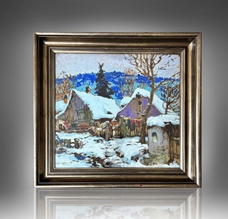 Oldřich Blažíček (1887 - 1953) - Chalupy v zimě