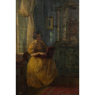 Karl Maria Schuster (1871 - 1953) - Dáma u okna