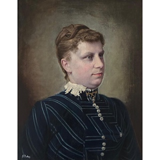 Soběslav Hippolyt Pinkas (1827 - 1901) - Portrét autorovy ženy