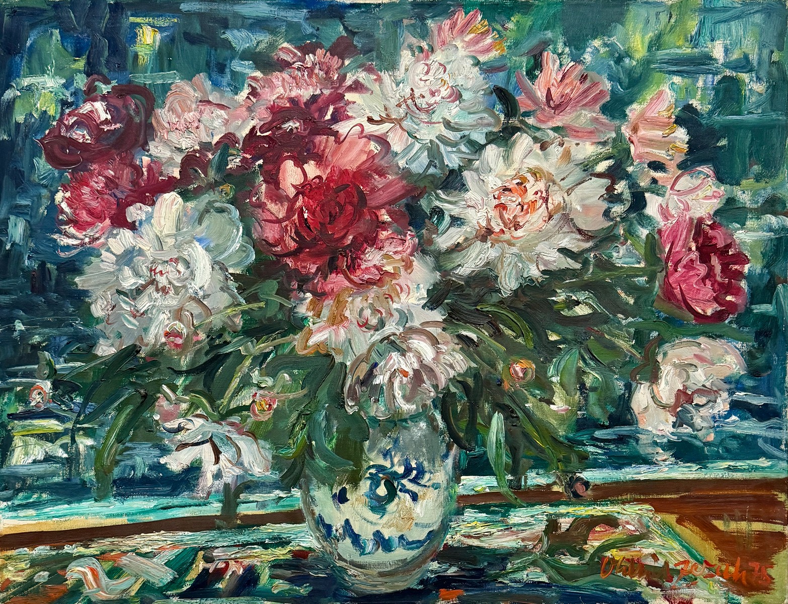 Oldřich Zezula (1907 - 1980) - Kytice pivoněk