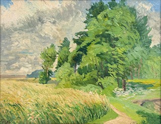 Jindřich Fürst (1873 - 1943) - Motiv z Hostivaře