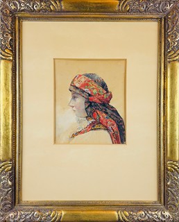 Joža Uprka (1861 - 1940) - Děvčica v šátku