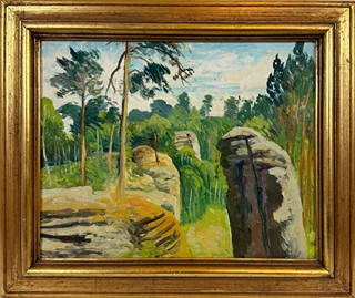 Jindřich Fürst (1873 - 1943) - Pohled do údolí Kozlovských skal u Turnova
