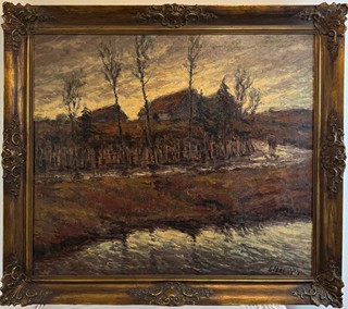 František Líbal (1896 - 1974) - Podzimní krajina s chalupou