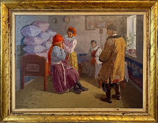 Antoš Frolka (1877 - 1935) - Vázání šátku