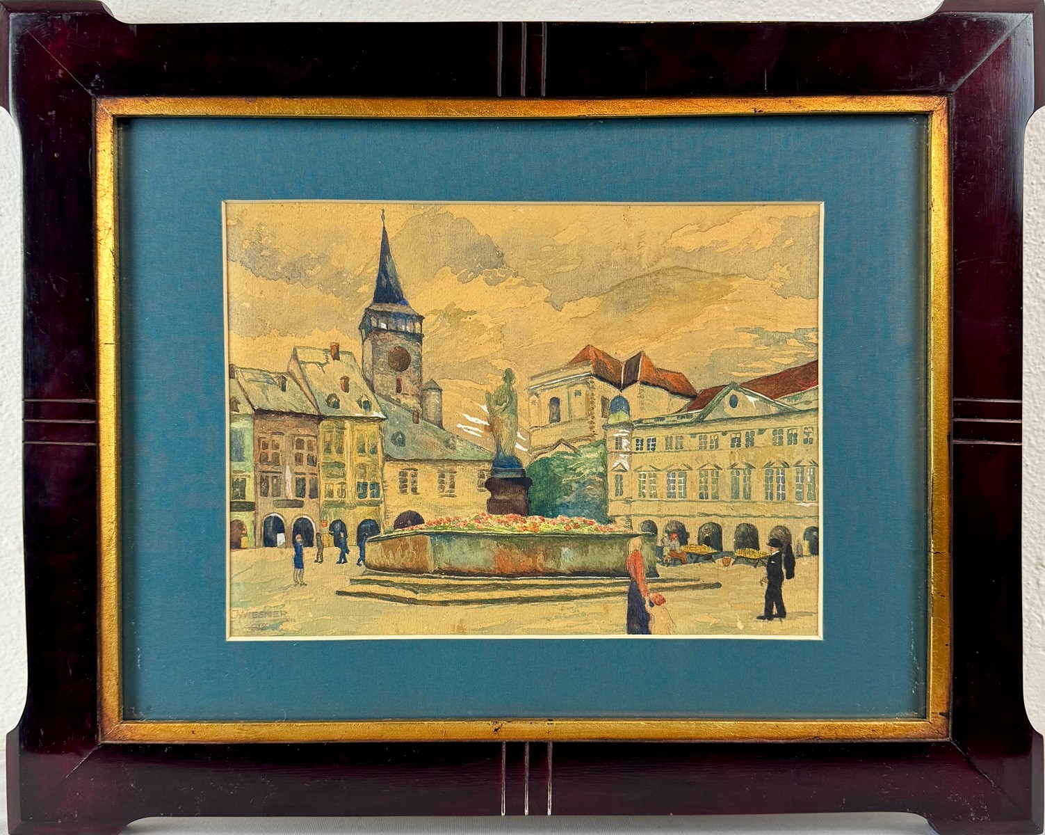 Josef Wiesner - Valdštejnovo náměstí v Jičíně