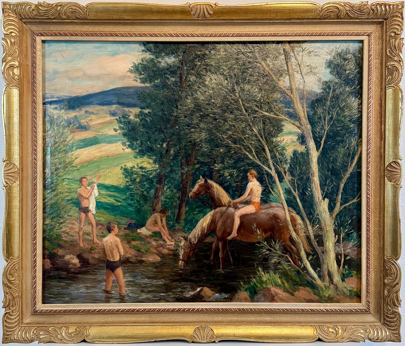 Tavík František Šimon (1877 - 1942) - Plavení koní