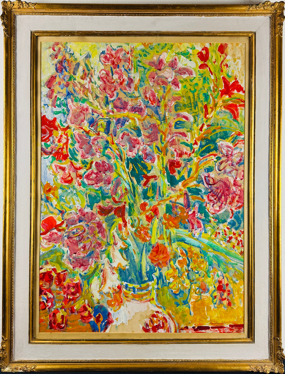 Bohumír Dvorský (1902 - 1976) - Květinové zátiší - obrovský formát