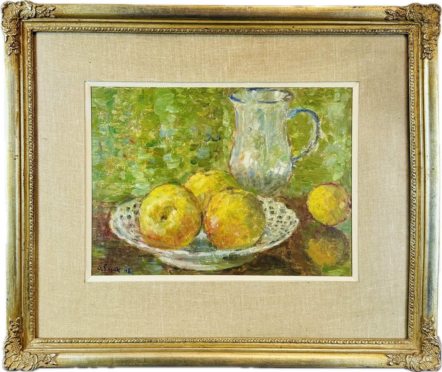 Oldřich Lasák (1884 - 1968) - Zátiší se sklenicí