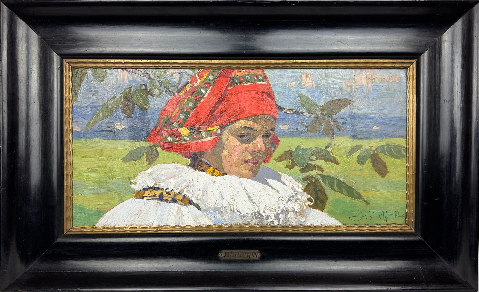 Joža Uprka (1861 - 1940) - Děvčica pod třešňou