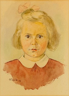 Oldřich Lasák (1884 - 1968) - Portrét děvčátka