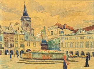 Josef Wiesner - Valdštejnovo náměstí v Jičíně