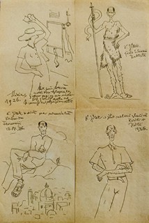 Jan Znoj (1905 - 1950) - Soubor kresbiček z cest