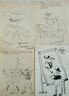 Jan Znoj (1905 - 1950) - Soubor kresbiček z cest