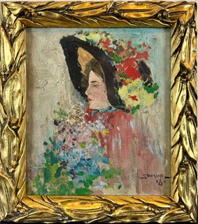 František Ladislav Soukup (1888 - 1954) - Dáma v klobouku