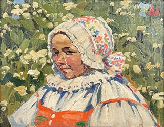 Joža Uprka (1861 - 1940) - Hlava Slovačky z Petrova