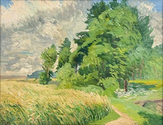 Jindřich Fürst (1873 - 1943) - Motiv z Hostivaře