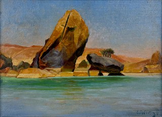 Eduard Wirth (1870 - 1935) - Fialové skaliska u Nilu