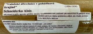 Alois Schneiderka (1896 - 1958) - Valašské dřevěnice v pohádkové krajině - obrovský formát