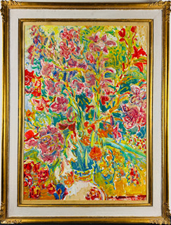 Bohumír Dvorský (1902 - 1976) - Květinové zátiší - obrovský formát