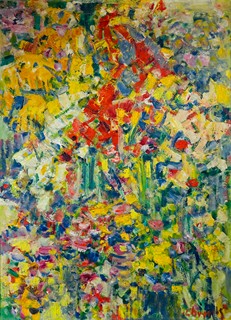 Bohumír Dvorský (1902 - 1976) - V zahradě - velký formát