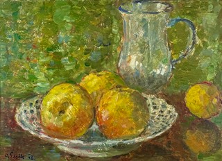 Oldřich Lasák (1884 - 1968) - Zátiší se sklenicí