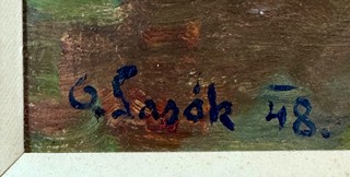 Oldřich Lasák (1884 - 1968) - Zátiší se sklenicí