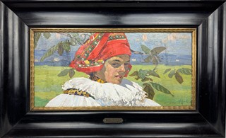 Joža Uprka (1861 - 1940) - Děvčica pod třešňou